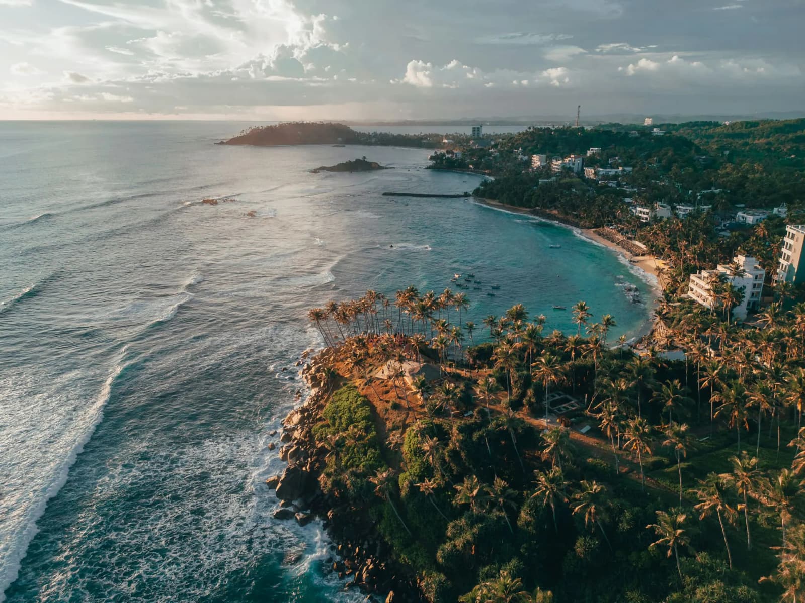 Mirissa bay at sunrise