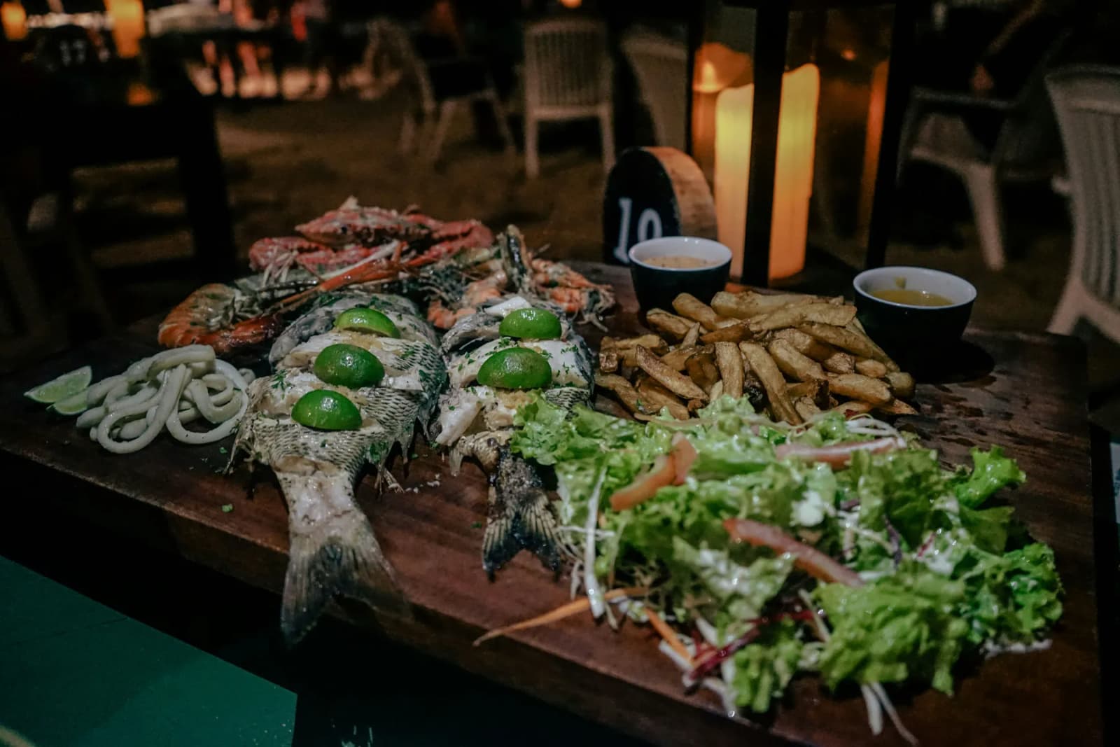 Village seafood at Arugam Bay